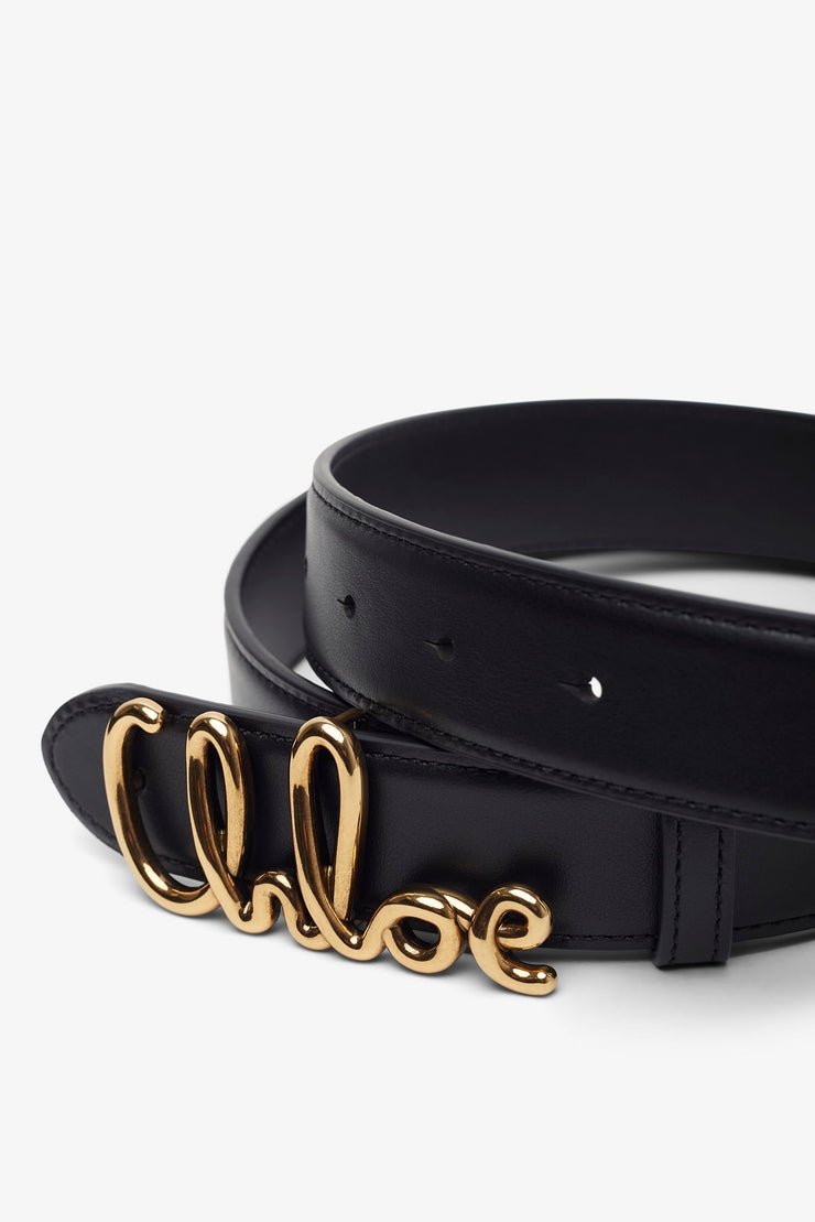 Chloe Iconic black leather belt