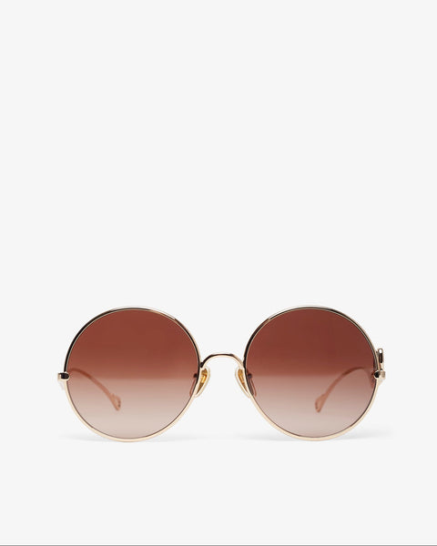 Chloé | Round gold brown sunglasses | Savannahs