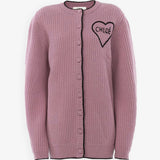 Misty mauve knitted cardigan