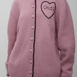 Misty mauve knitted cardigan