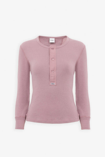 Blushy purple henley top