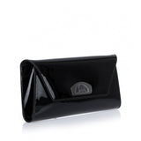 Vero Dodat black patent leather clutch