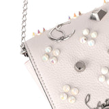 Paloma Loubinthesky ivory clutch