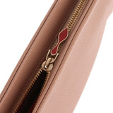 Loubiposh beige leather spikes clutch
