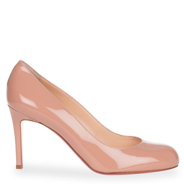 Christian Louboutin | Simple Pump 85 patent nude pump | Savannahs Christian Louboutin | Simple Pump 85 patent nude pump | Savannahs
