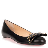 Ballalarina black leather flat