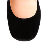Cadrilla Corazon 100 black velvet pump