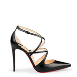 Crossfliketa 100 black leather pumps