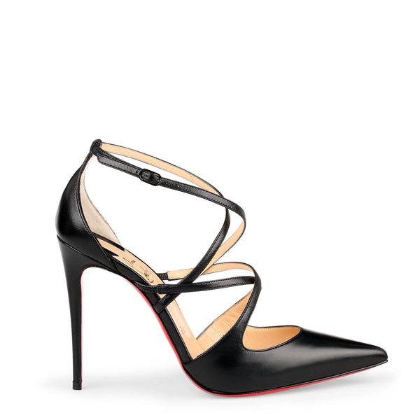 Christian Louboutin | Crossfliketa 100 black leather pumps | Savannahs