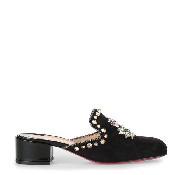 Evening sun 35 black suede mules