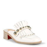 Octavian Mula 35 white patent mule