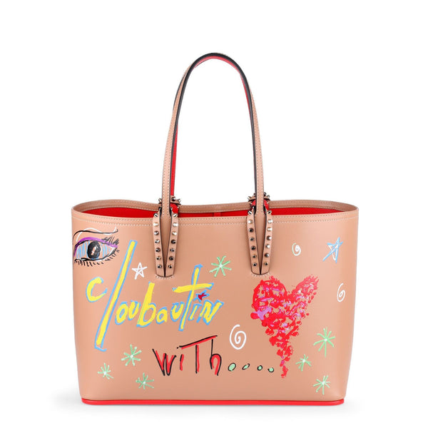Cabata small beige loubitag bag