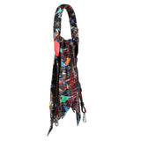 Artemistrap black loubitag silk scarf strap