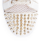 Vieira light gold leather spike sneakers