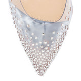 Degrastrass 100 silver patent pumps