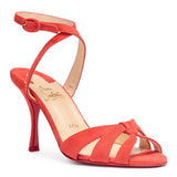 Trezuma 85 light red suede sandals