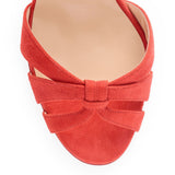 Trezuma 85 light red suede sandals
