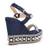 Rondaclou 120 Blue Denim Wedge Sandals