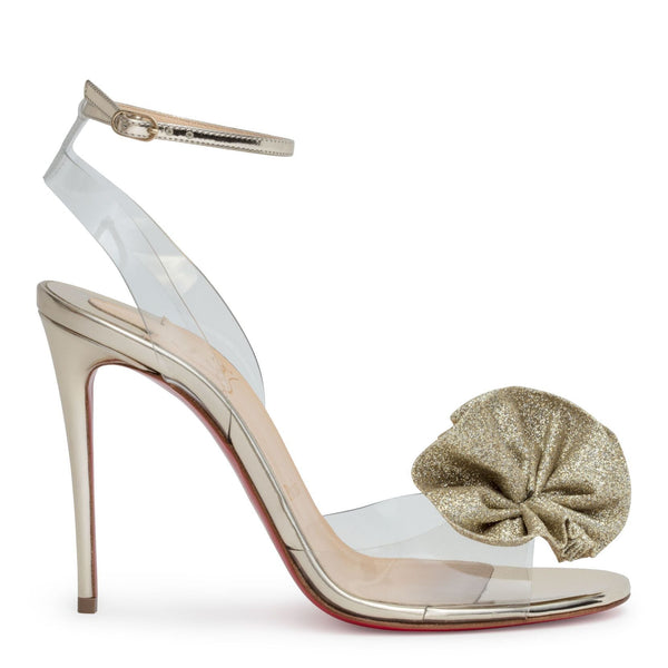 Christian Louboutin | Fossiliza 100 transparent PVC gold glitter