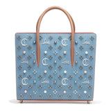 Paloma Loubinthesky Medium Blue Denim Pearl Tote Bag