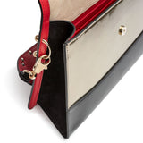 Loubiblues black and gold clutch