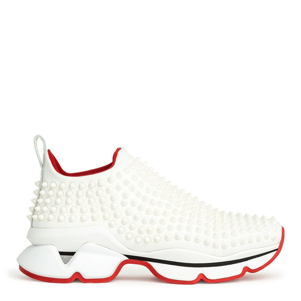 Christian Louboutin | Spike Sock Donna neoprene white sneakers
