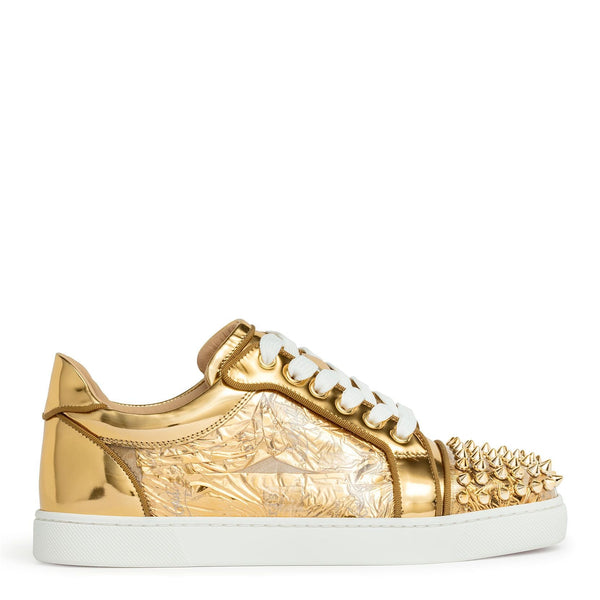 Christian Louboutin | Vieira spikes orlato flat ruban gold