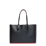 Cabata small black leather tote