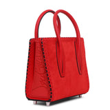 Paloma S mini Loubi red suede tote