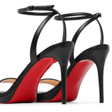 Loubi Queen 100 black sandals