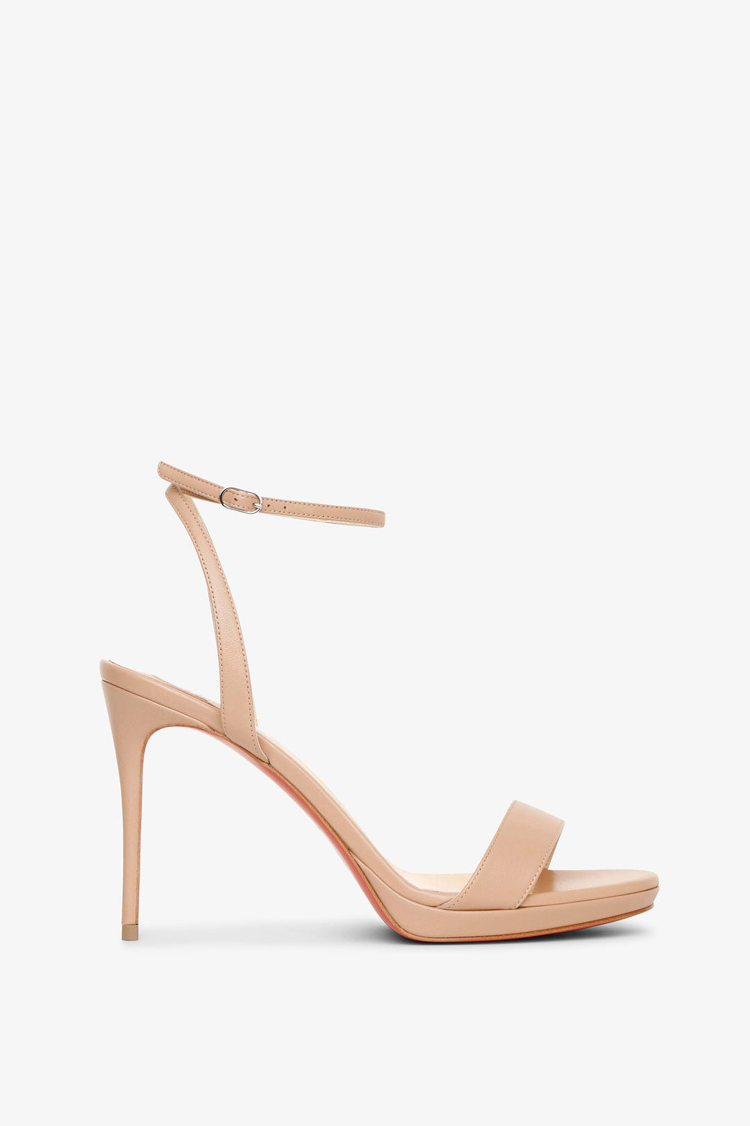 Loubi Queen 100 nude sandals