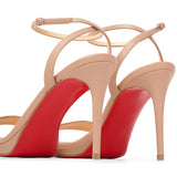 Loubi Queen 100 nude sandals