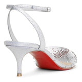 Spikaqueen 55 PVC blue glitter pumps