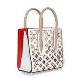 Paloma S Mini white leather tote bag