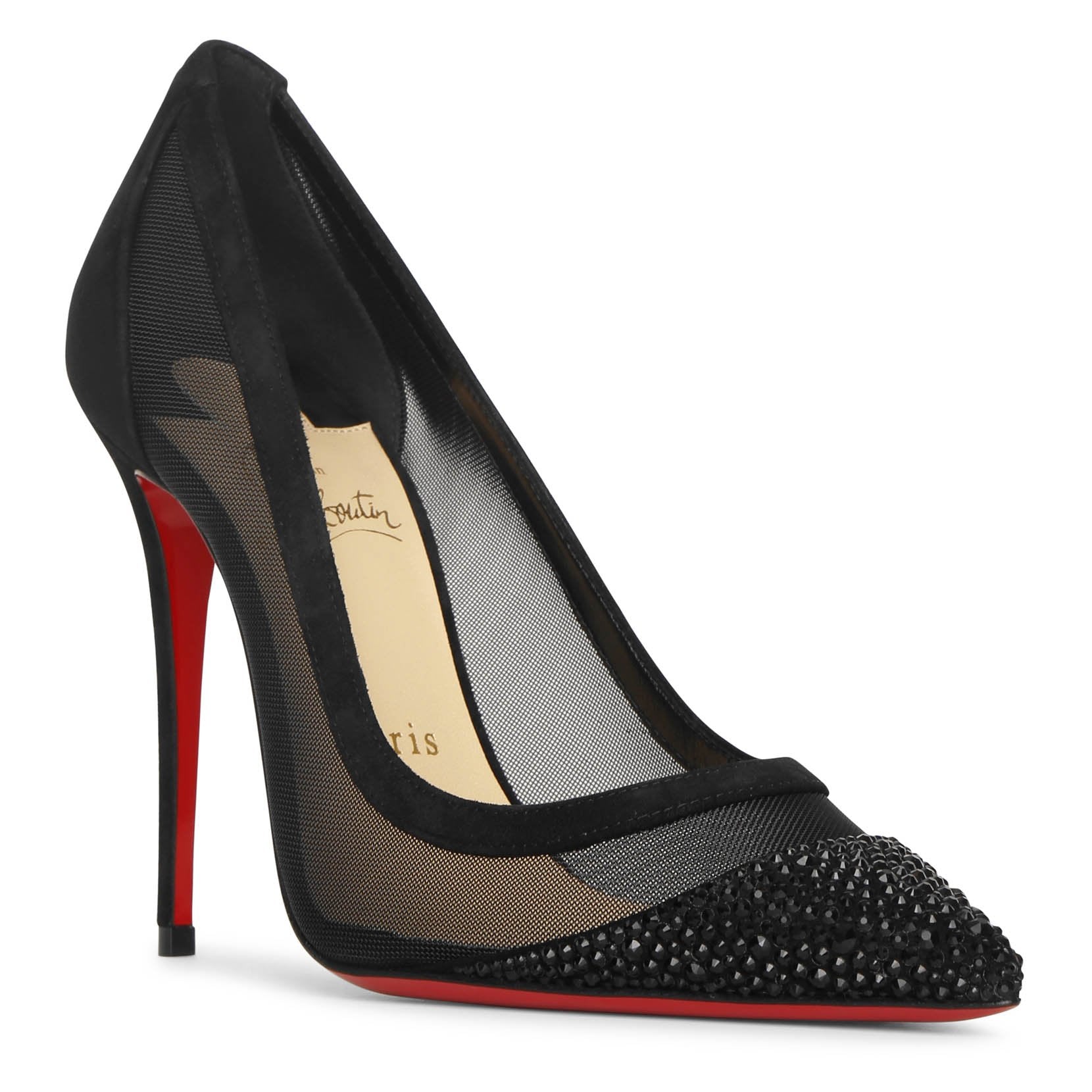 Christian Louboutin | Galativi Strass 100 black suede pumps
