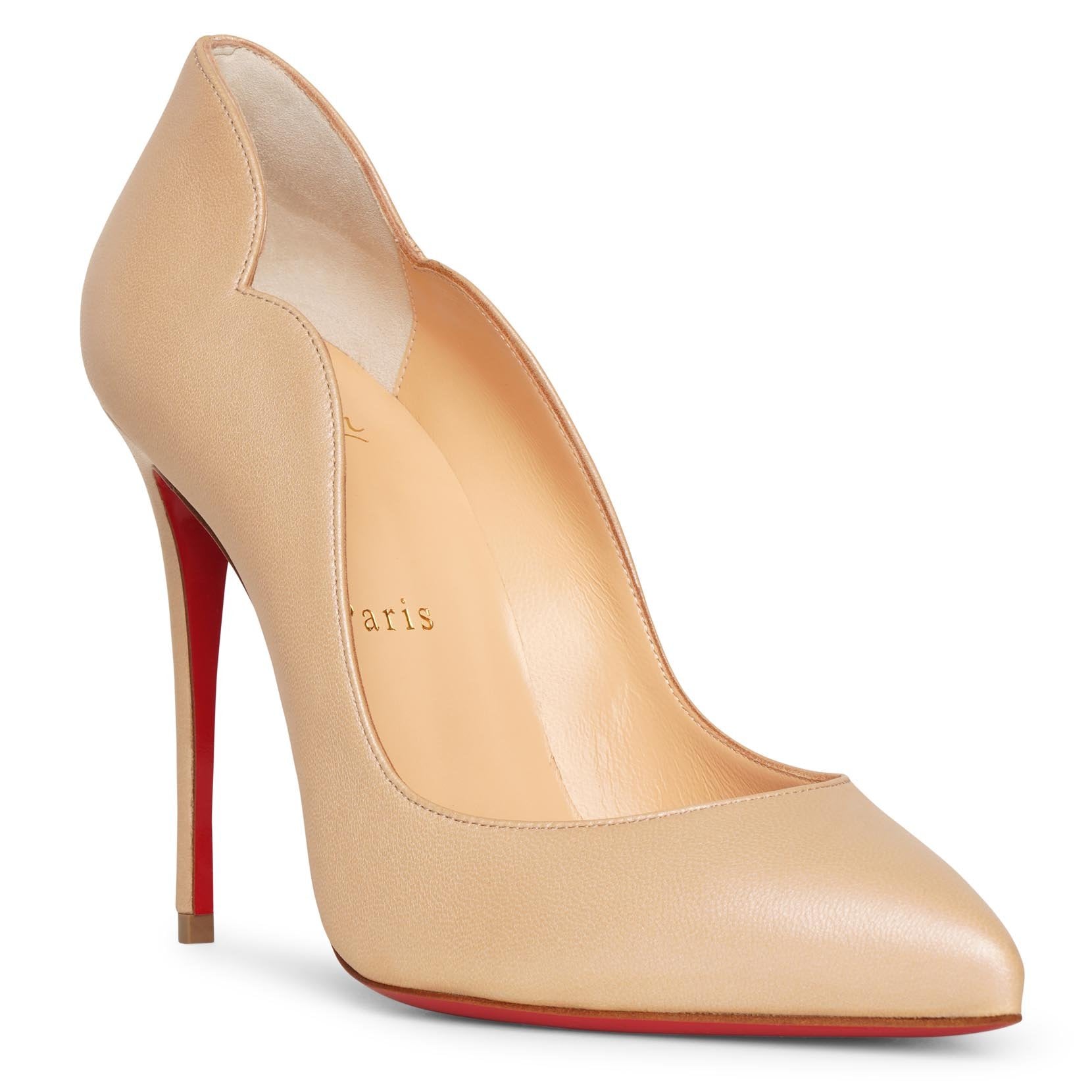 Christian Louboutin | Hot Chick 100 beige nappa pumps | Savannahs