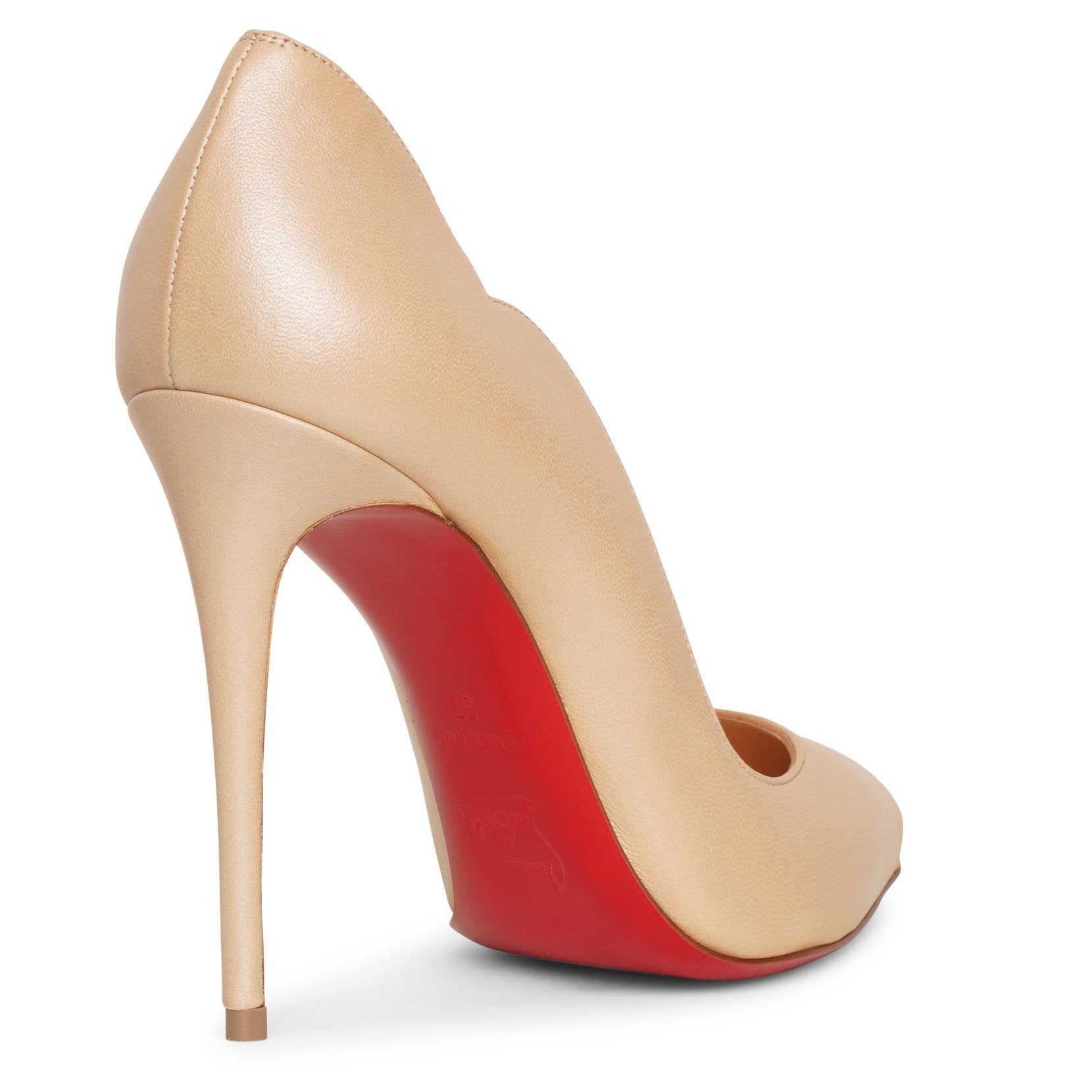 Christian Louboutin | Hot Chick 100 beige nappa pumps | Savannahs