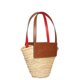 Loubi Shore small nude 5 leather beach tote