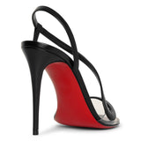 Rosalie 100 black leather sandals