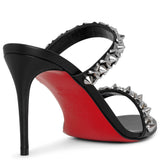 Just Chain 85 black leather sandals