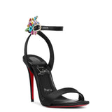 Goldie Joli 100 black satin sandals