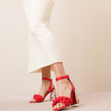 Brio loubi multi satin sandals