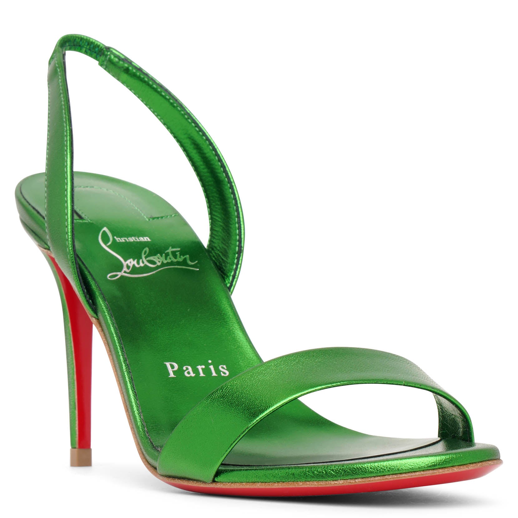Christian Louboutin | O Marylin spinach laminato sandals | Savannahs