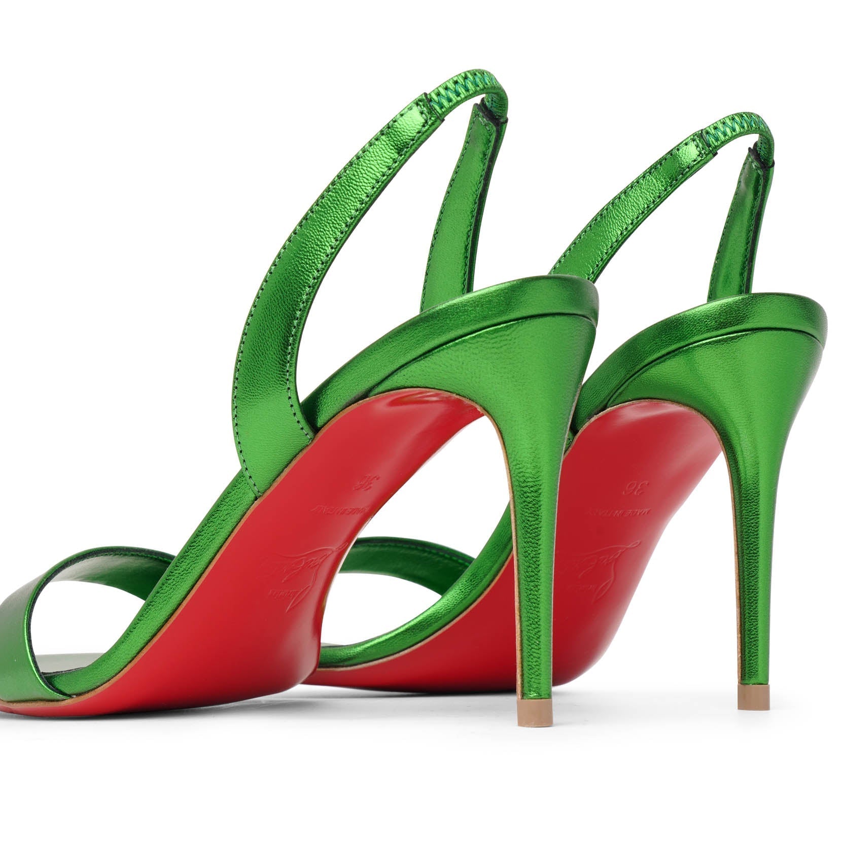 Christian Louboutin | O Marylin spinach laminato sandals | Savannahs