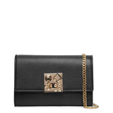 Carasky black leather clutch