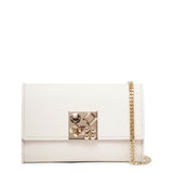 Carasky white leather clutch