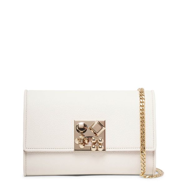 Carasky white leather clutch