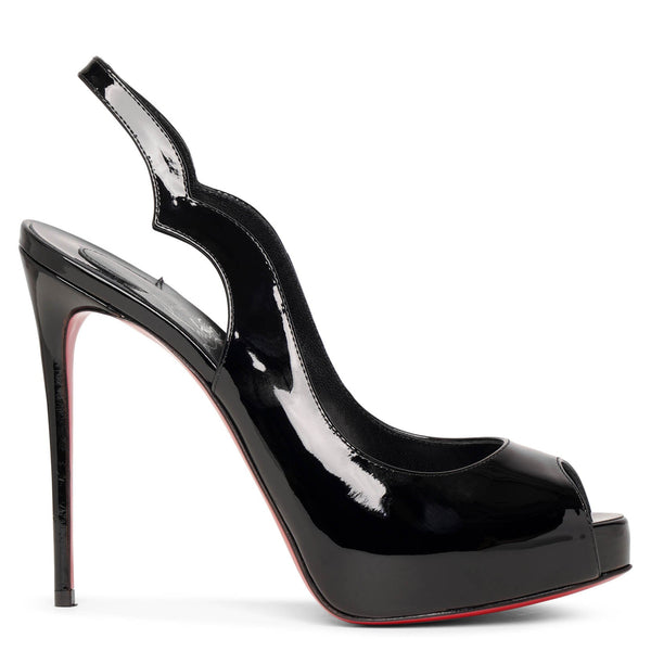 Hot Chick sling 120 black patent pumps