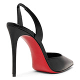 O Kate 100 sling black leather pumps