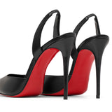 O Kate 100 sling black leather pumps